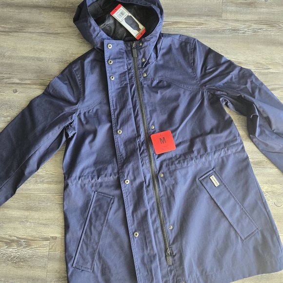 Hunter Navy Water-Resistant Cotton Smock Jacket 🌧️ Size M NWT - Picture 8 of 14